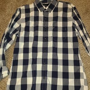 American Eagle Vintage-Fit Plaid Button up
